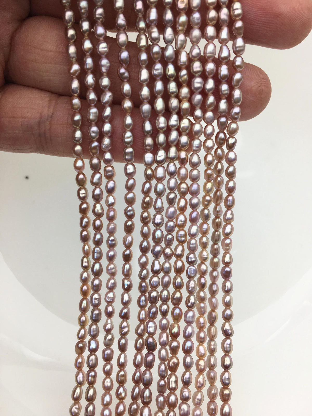 AA+ 3-3.5mm*4-5mm purple rice pearls,oval loose pearl beads,diy pearl,genuine pearl,Cultured pearl,diy pearl beads,LR3-T6