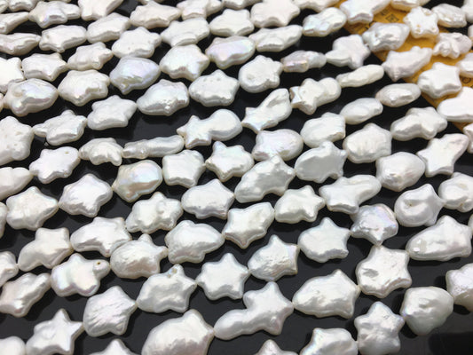 AA 9-11.5mm White Five-pointed star Pearl,Freshwater pearl star, for your design,Cultured Pearls,ZS-17-21