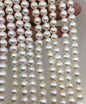 AA 9-10mm white potato freshwater pearls,2mm 3mm big hole,pearl beads wholesale,large hole pearls,CR9-2A-4