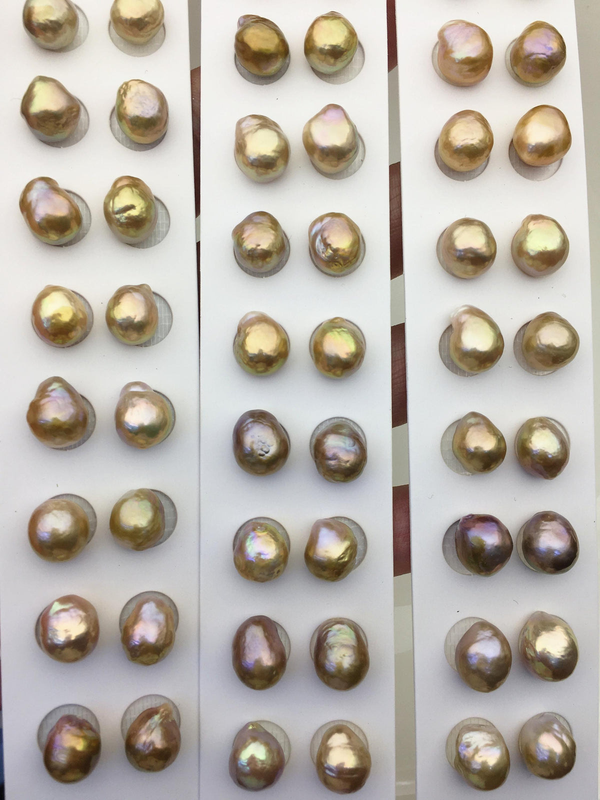 5pairs AAA 9-10mm Natural Rainbow baroque drop edison freshwater pearl Pair,no hole,ED11-3A-2-3