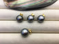 1pc 11-12mm Genuine Natural Gray Green Round Tahitian Pearl Pendant, natural color sea pearl,pearl necklace - NC1-T44-11