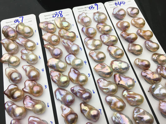 1 pair AAA 13-15mm Purple Rainbow Flame ball Pearl Pairs - large Baroque freshwater pearl pairs,Fire Ball Pearl,FL15-3A-8-8