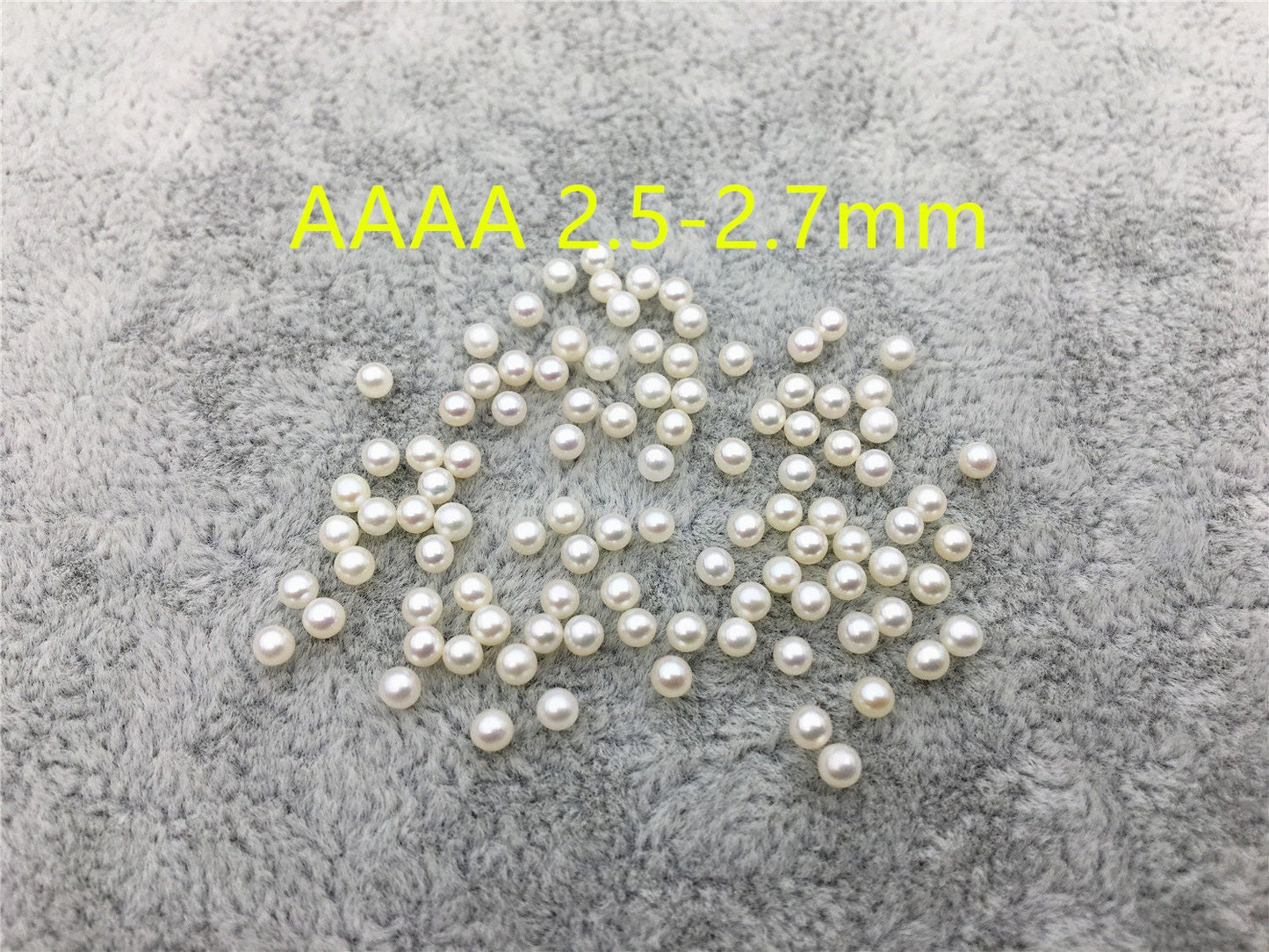 AAAA 2.5-2.7mm white round seed freshwater pearls,no hole,tiny pearl supply,good quality,through hole,RP2-4A-3