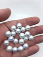 High Luster!12pcs AAA 11-12mm white round freshwater pearl pair,half hole,RP11-3A-10
