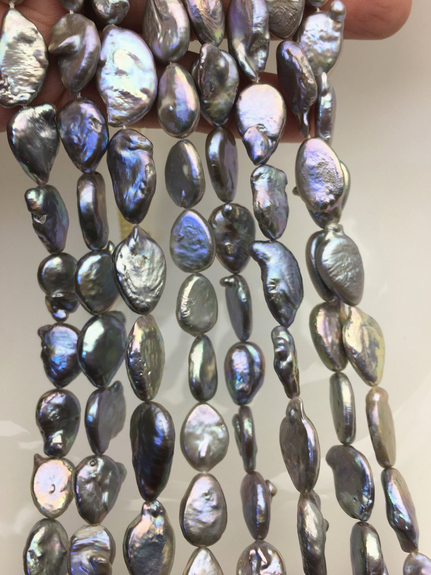 AA+ 10-12mm gray heart Freshwater Pearl,ZS-103-T2
