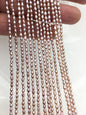 AA+ 2.3-2.5mm purple rice pearls,full strand,oval loose pearl beads,diy pearl,genuine pearl,Cultured pearl,diy pearl beads,LR2-T3