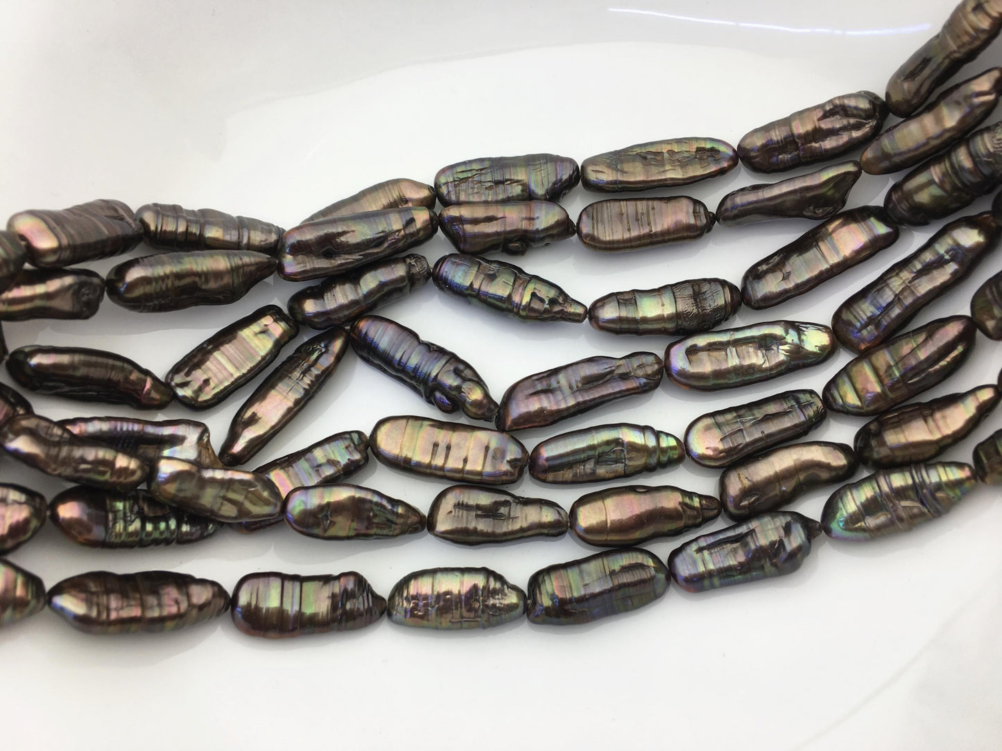 AA+ 11-13mm big black thick biwa Pearl Necklace,Genuine Fresh Water Pearl,Wedding Necklace,Mothers Day,ZS-80-10-12