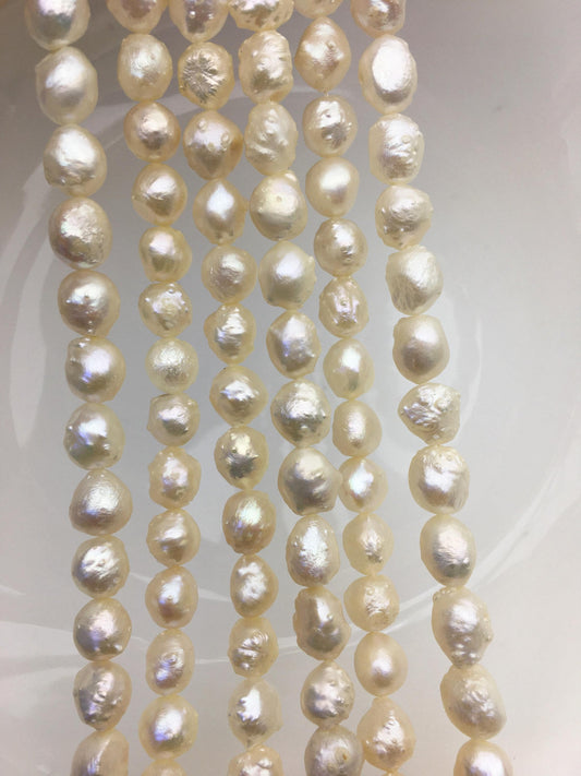 AAA 8-9mm natural ivory thorn freshwater pearl,LM8-T2