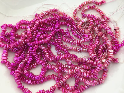 AA+ 5-6mm red Keshi pearls,Center drilled,ZS-128-37