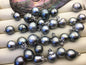 1pc 9-14mm Gray Genuine Tahitian Pearl Pendant, natural color sea pearl,pearl necklace - 925 silver chain - NC1-018