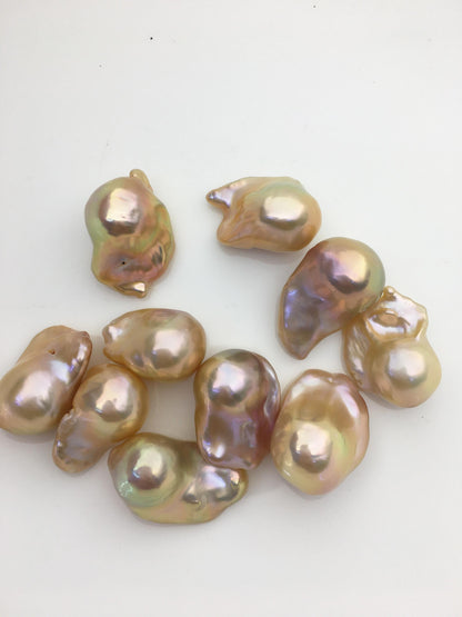 10pcs AAA 13-17mm Natural Color Flame ball Pearl - no hole,FL15-T4-60