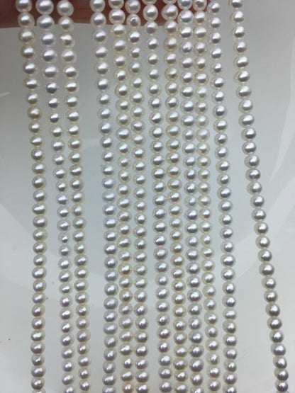 AAA 3.5-4mm white potato near round seed pearls,small pearl,Valentine's Day gift,for pearl necklace,for pearl bracelet,CR3-3A-2