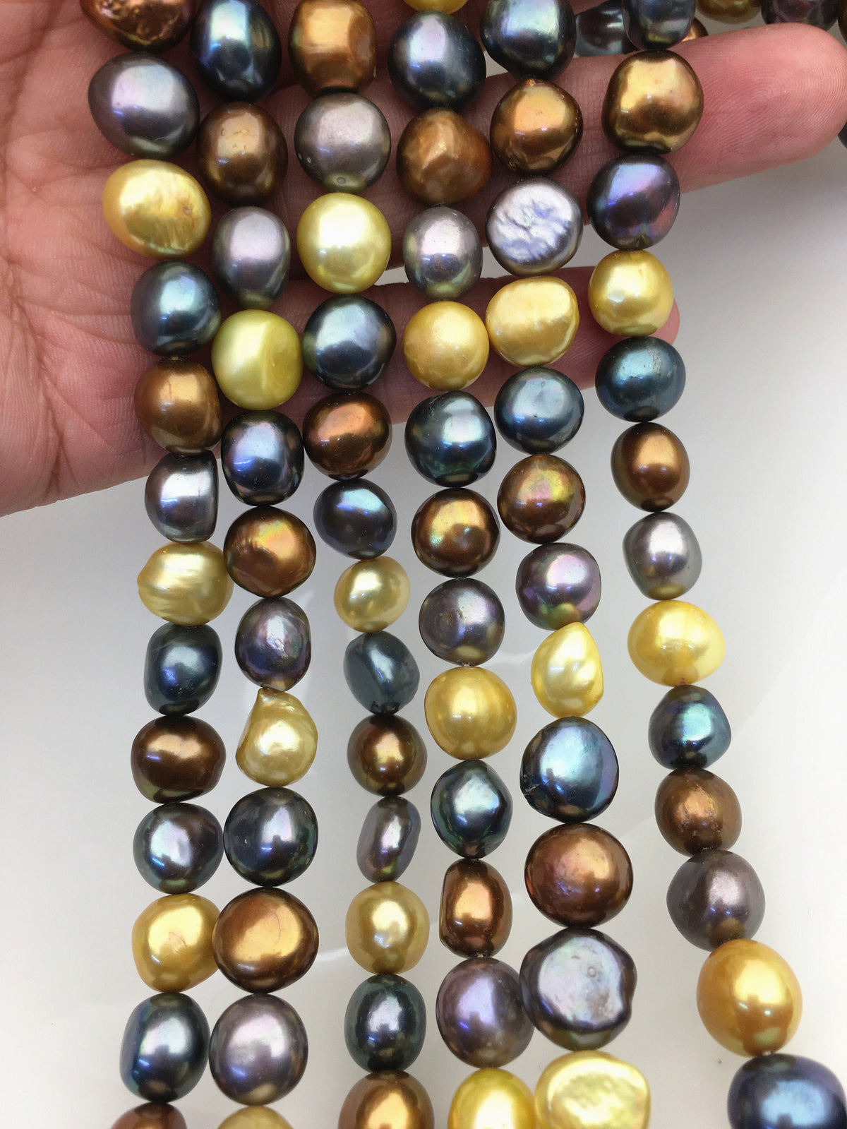 AA+ 11-12mm Misc Color Nugget pearls,full strand,gray pearl,yellow pearl,black pearl,loose pearl beads,high luster,LM11-T3