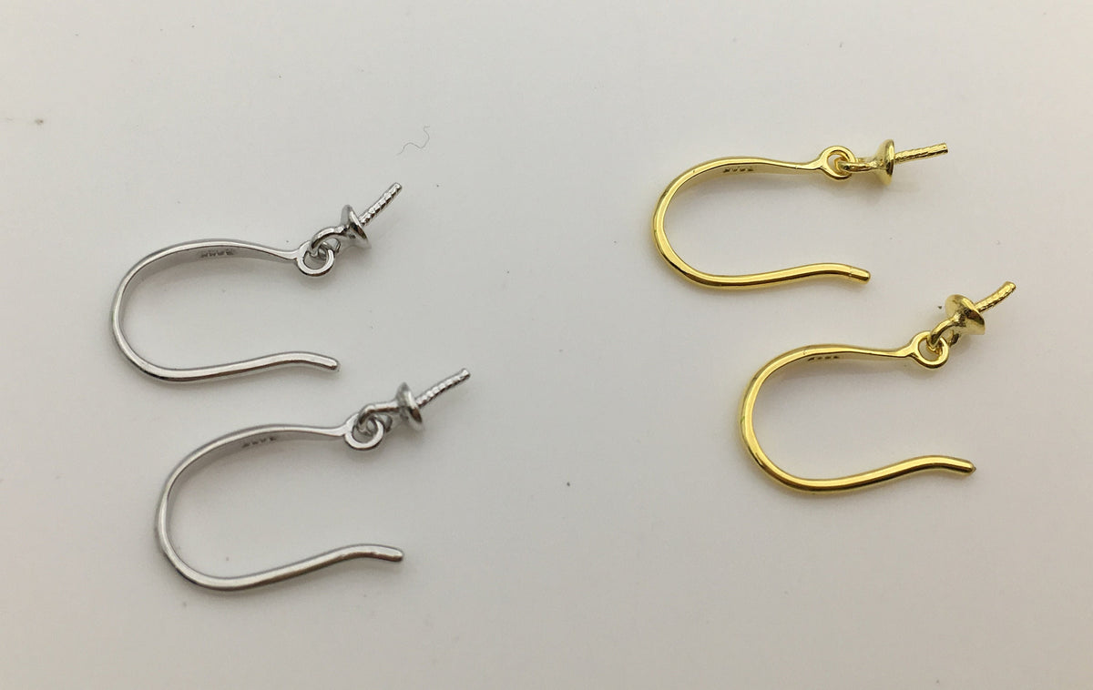 High Quality S925 Sterling Silver white/gold plated dangle hook, Sterling Silver, for dangle earrings,DIY,wholesale,ASL-ER-007