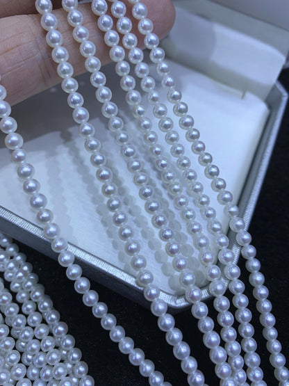 AAA 4-4.5mm white round freshwater pearls,seed pearl,white round pearl,round pearl strands,pearl wholesale,RP4-3AY-GJ-1