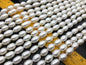 AA+ 8.4-9.3x11-13.5mm long rice Freshwater pearl,for leather pearl necklace,Cultured pearl,white oval pearl necklace,LR9-3A-90