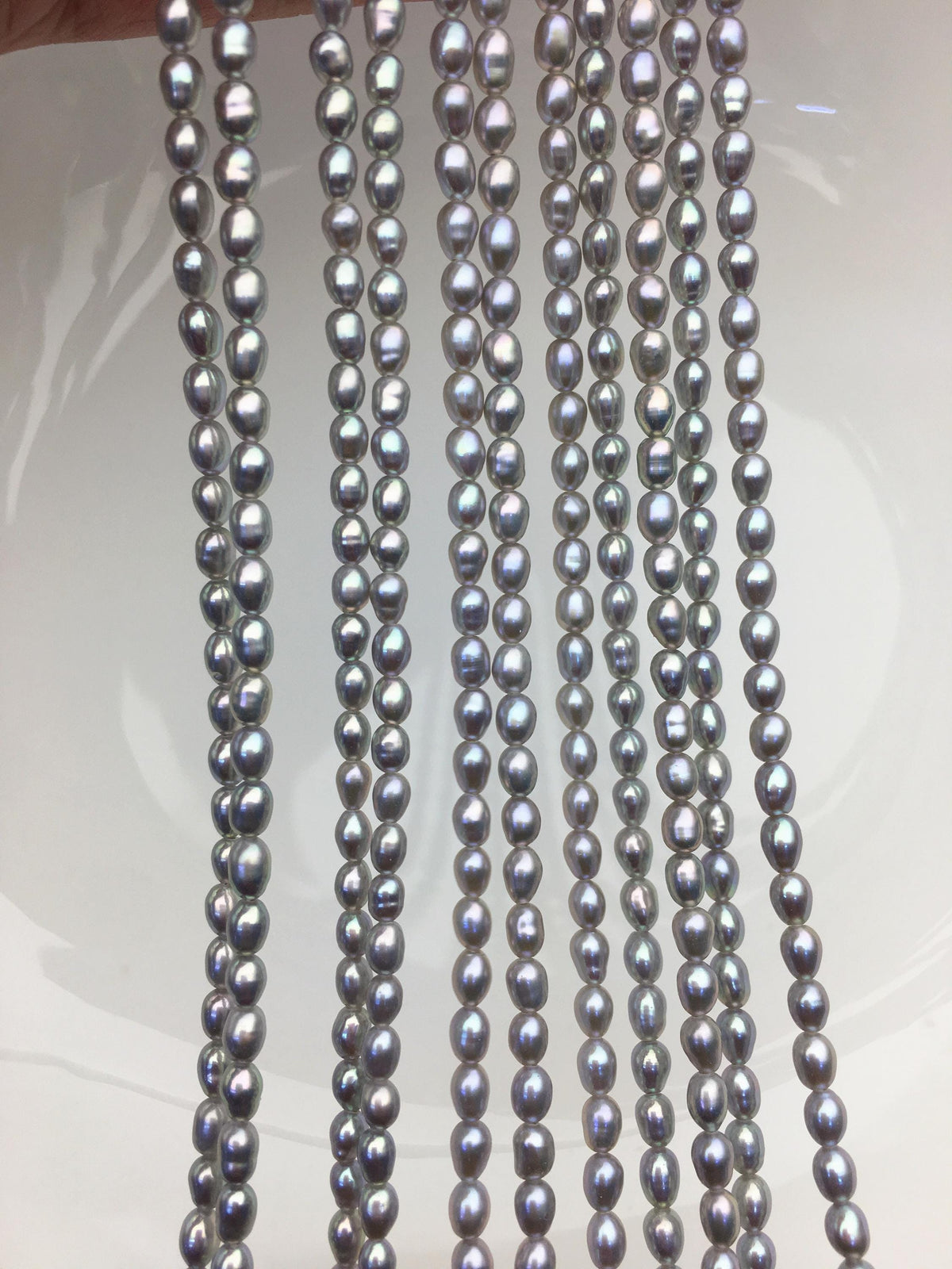 AAA 3-3.5x3-4.5mm gray rice pearls,LR3-3A-22
