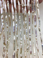 15.5'' AA+ 4-7mm White Toothpick pearls,ZS-80-7
