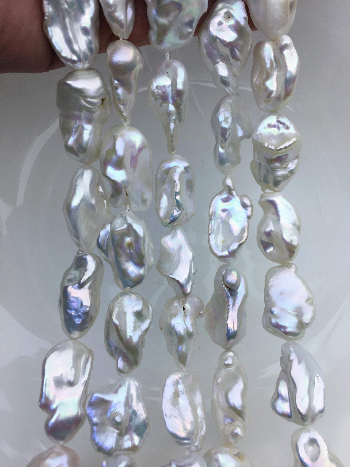 AA+ 14-16mm white thick twist keshi Freshwater Pearl,DIY Loose Freshwater Pearl,wholesale price,china wholesale pearl,ZS-200-113