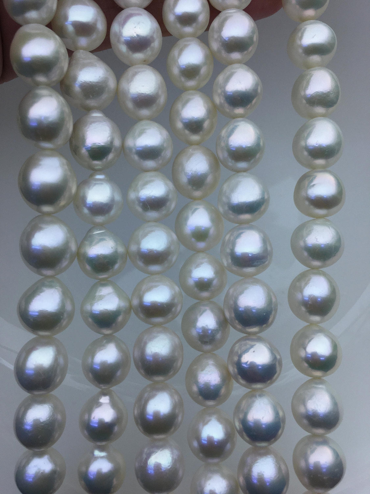 AAA 11-13mm white oval near round freshwater pearls,loose pearl beads,round pearl string,pearl necklace DIY jewelry material,RP12-2A-5