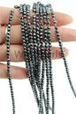 Hematite,3mm Faceted Round,AAA Quality,130pcs,15.5 inches,G50-R3-001
