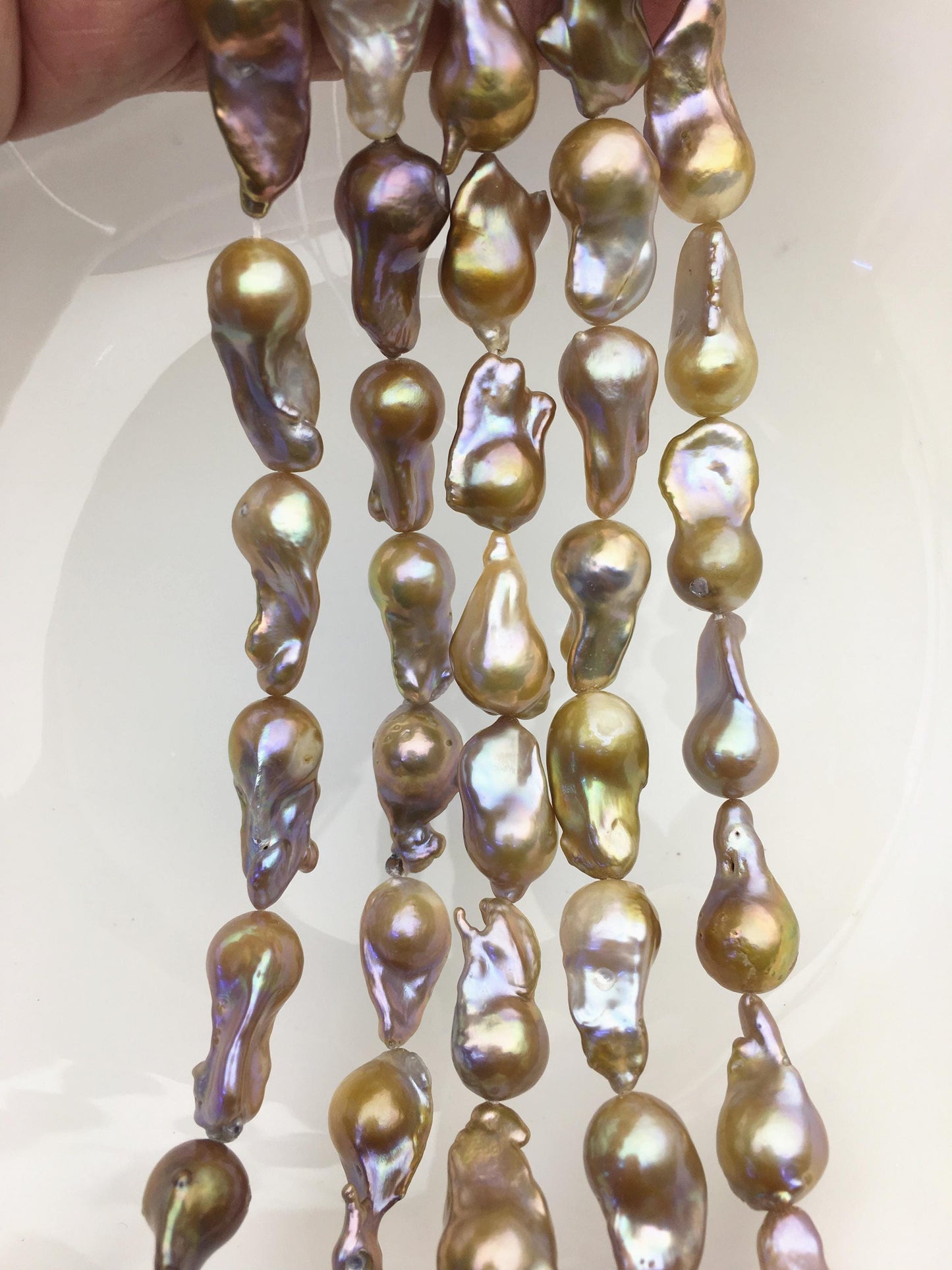 15.5'' 11-13mm Bronze flame ball pearl,FL15-2A-5-49