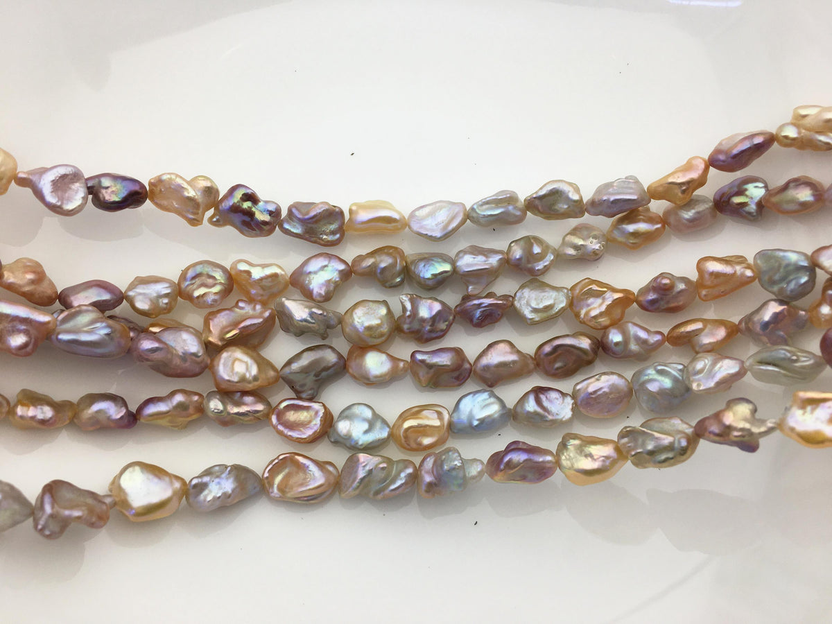 AAA 8-10mm natural pink purple thick keshi Freshwater Pearl,DIY Loose Freshwater Pearl,ZS-200-121-11
