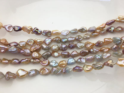 AAA 8-10mm natural pink purple thick keshi Freshwater Pearl,DIY Loose Freshwater Pearl,ZS-200-121-11