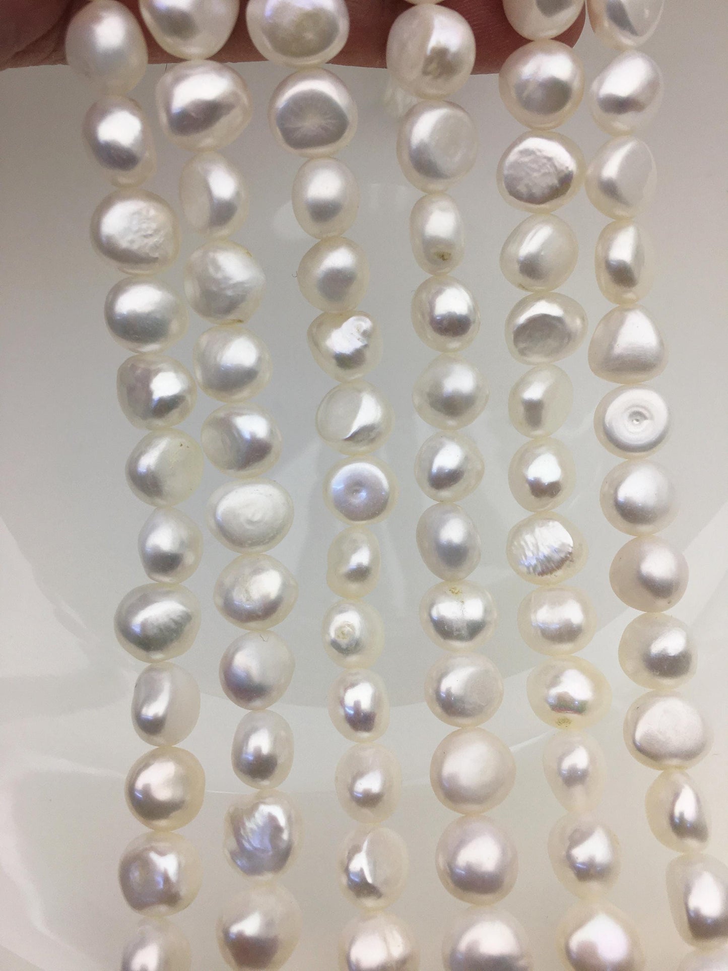 AAA 9.4-10.5mm white nugget freshwater pearls,cultured freshwater baroque pearl bead string,LM10-3A-6