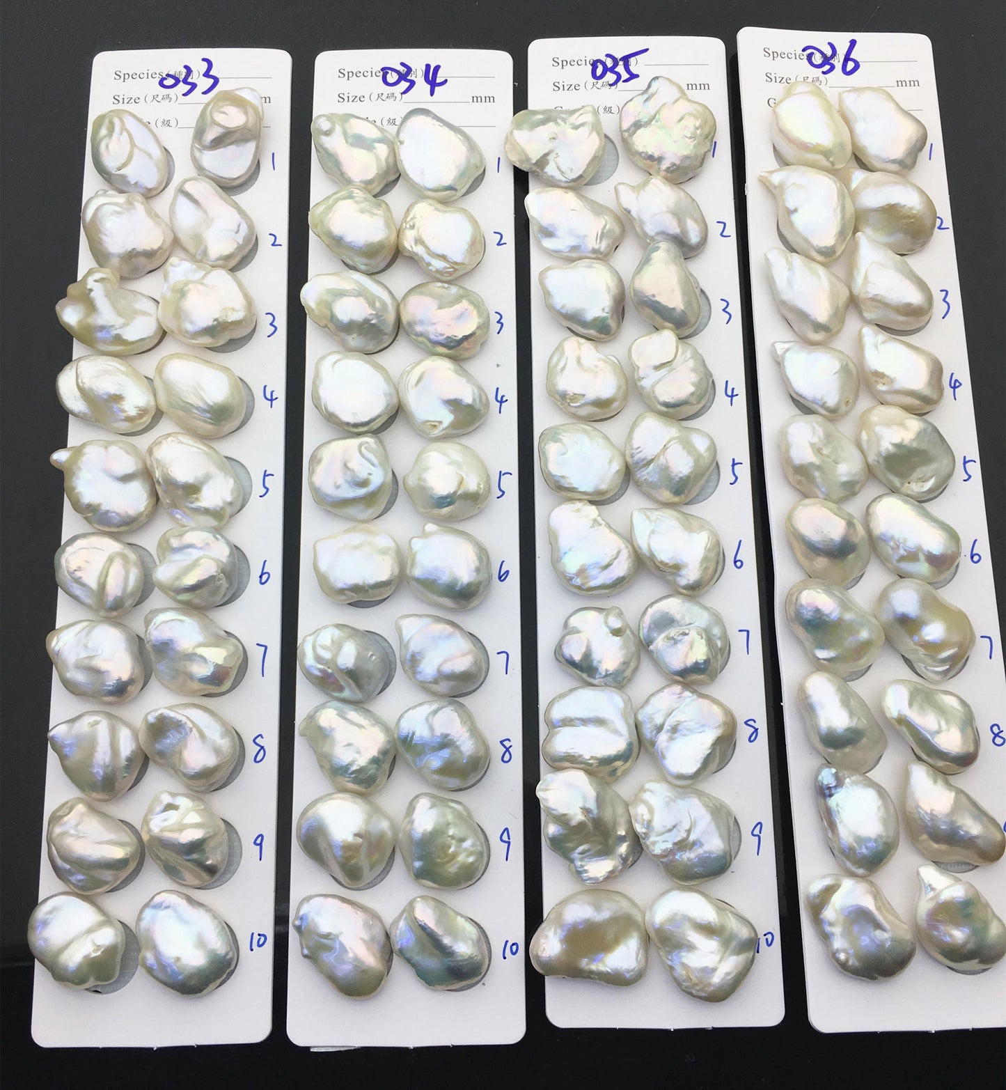 1 pair AAA 14-18x19-23mm White Baroque Pearl Pairs,Baroque Cultured Freshwater Pearl,no hole,FL15-3A-9-9