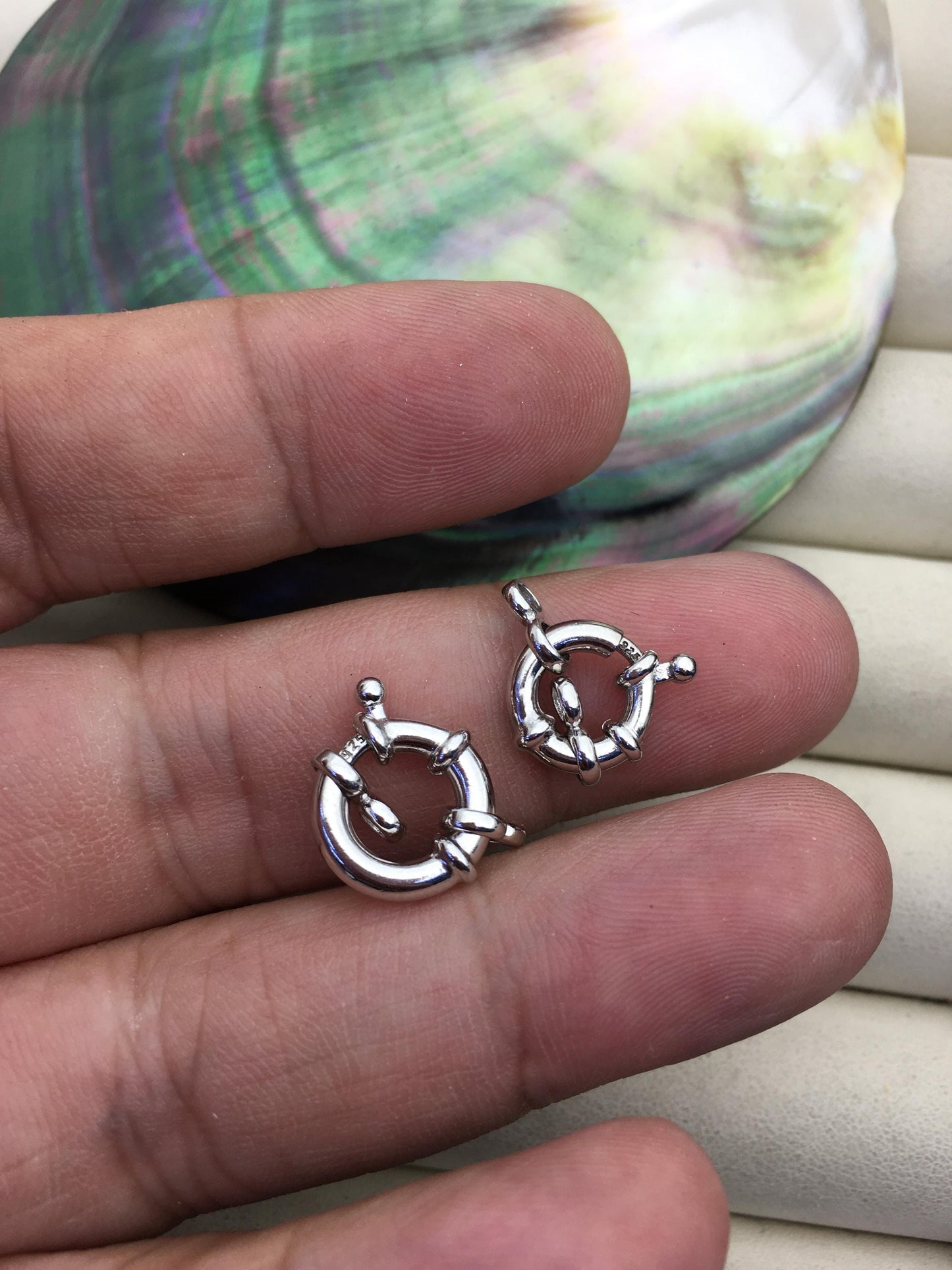 10mm 12mm 925 sterling steering wheel clasp, necklace clasp, fashion jewelry findings, ASL-CL-005
