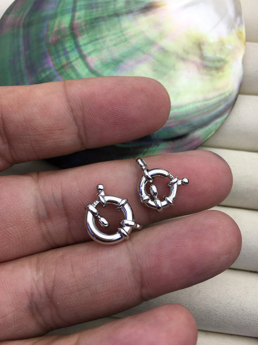 10mm 12mm 925 sterling steering wheel clasp, necklace clasp, fashion jewelry findings, ASL-CL-005