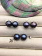 1 pair AA+ 11-12mm black round edison pearl stud earrings,S925 Sterling Sliver stud earrings,wedding pearl earrings,SE3-T9-7