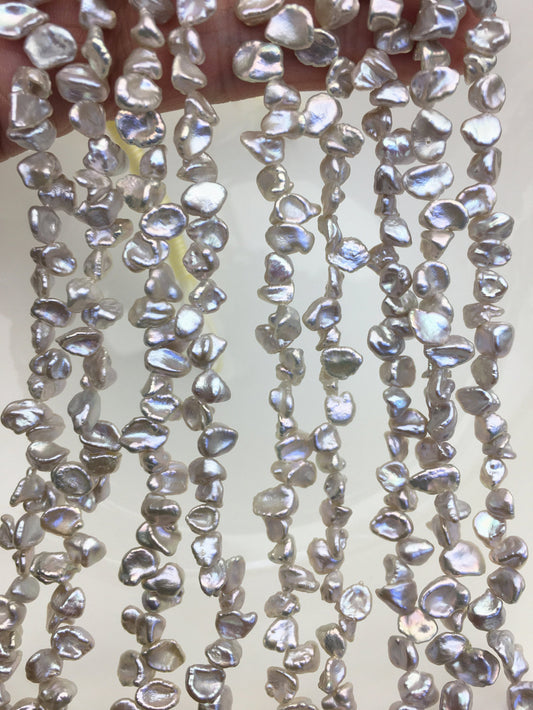 AAA 5-6mm gray Keshi Pearls,full strand,wholesale price,baroque pearl,keshi pearl strands,ZS-129-49