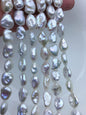 AA+ 11-14mm White thick keshi Freshwater Pearl,ZS-200-33