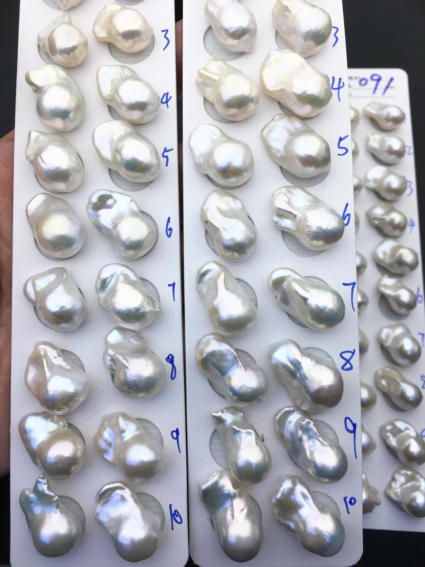 1 pair AAA 12-16x18-24mm White Flameball Pearl Pairs,Baroque Cultured Freshwater Pearl,flameball pearls,FL15-3A-8-49