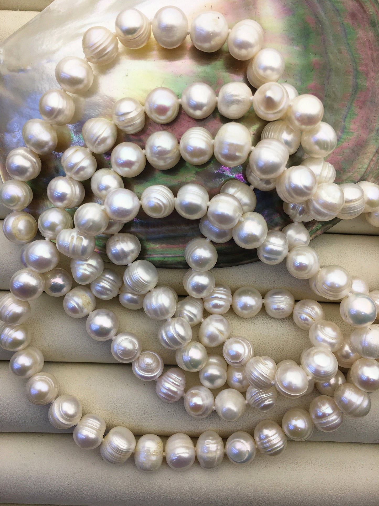 44'' AA 8.4-9.2mm whtie potato pearl Necklace,white Pearl necklace,NPN1-T22