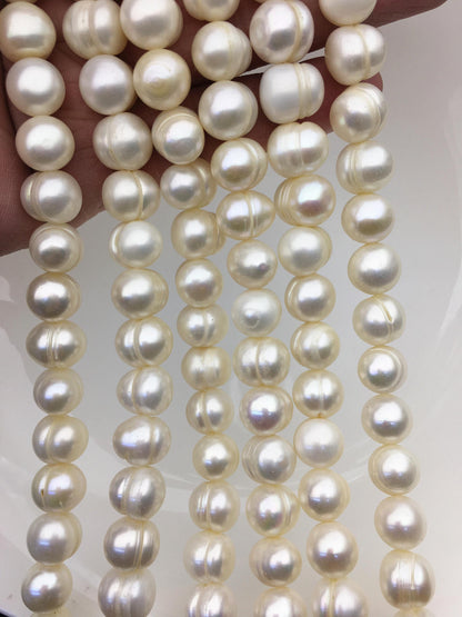 AA 10.3-11.3mm white circle ring potato freshwater pearls,CR11-2A-4