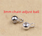 10pcs 3mm adjust silica gel ball for 1.0mm-1.3mm size chain,ASL-P-016