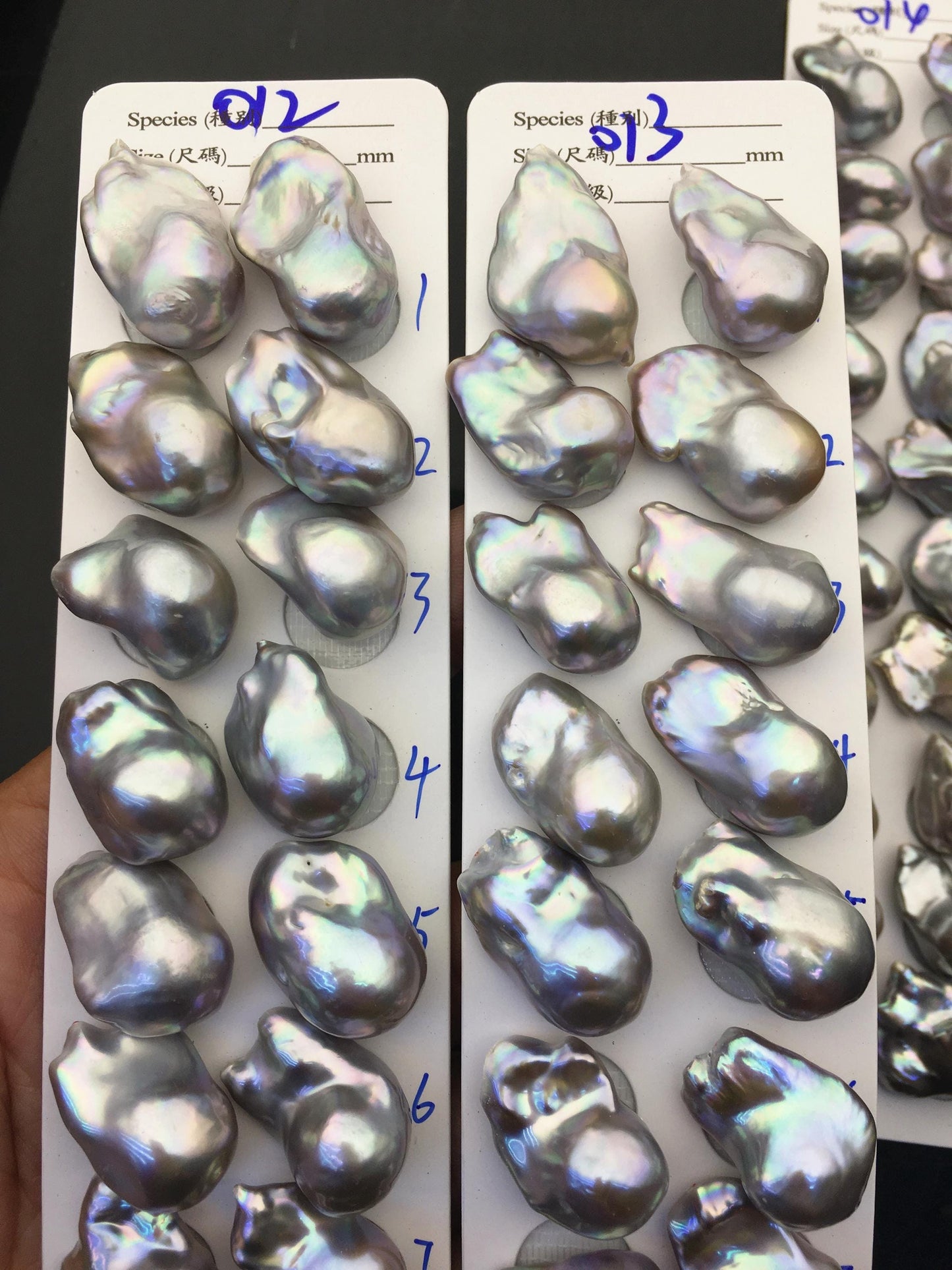1 pair AAA 12-16x18-25mm Gray Flame ball Pearl Pairs - half hole - large Baroque freshwater pearl pairs,FL15-3A-8-64