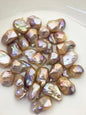 10pcs AAA/AA+ 14-18mm Big natural light orange purple Flame ball Pearl - half hole,FL15-T4-26