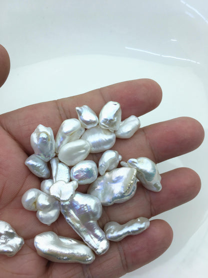 58grams AAA/AA+ 8-14mm white keshi pearls,loose pearl beads,no hole,ZS-127-1-4