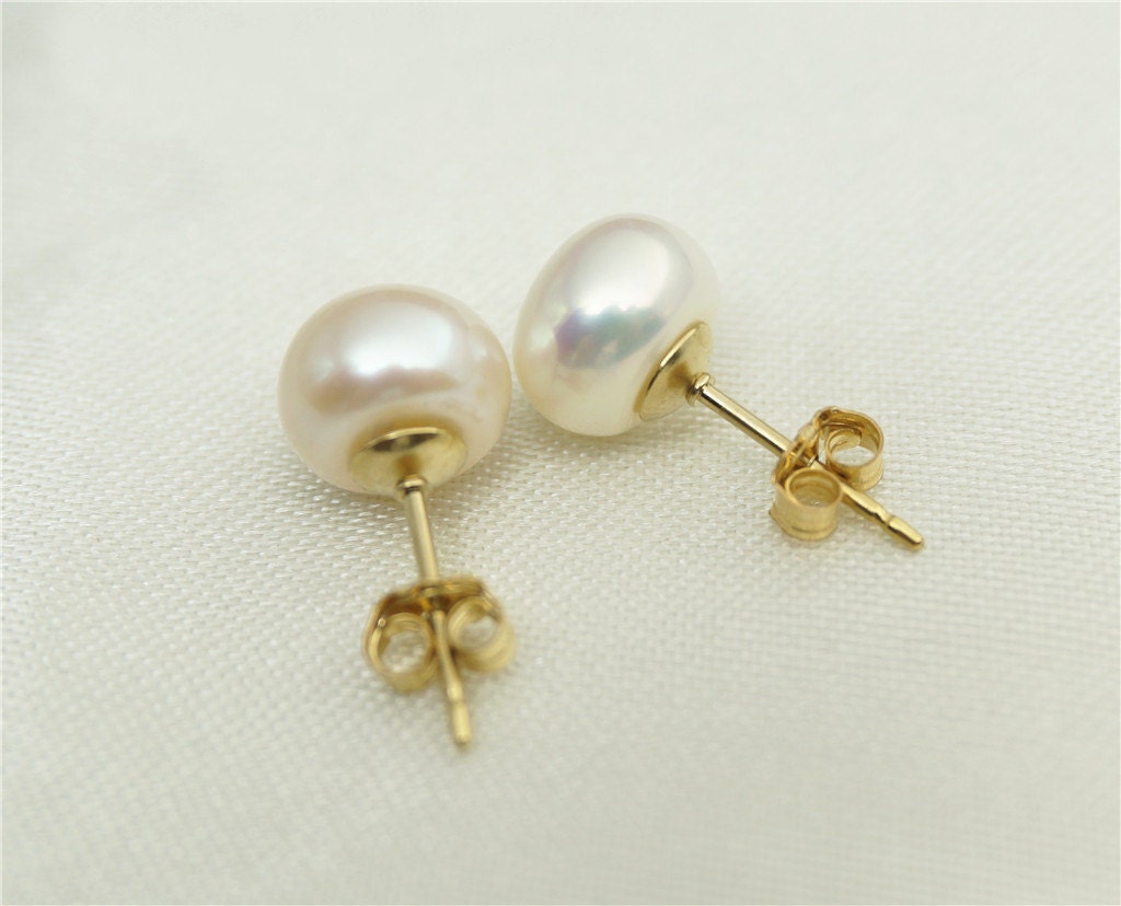 SELECT SIZE-One pair white/Ivory pearl earrings,Christmas,Ivory Pearl studs,14k gold filled,Wedding,Love,Happiness,birthday,SE1-006