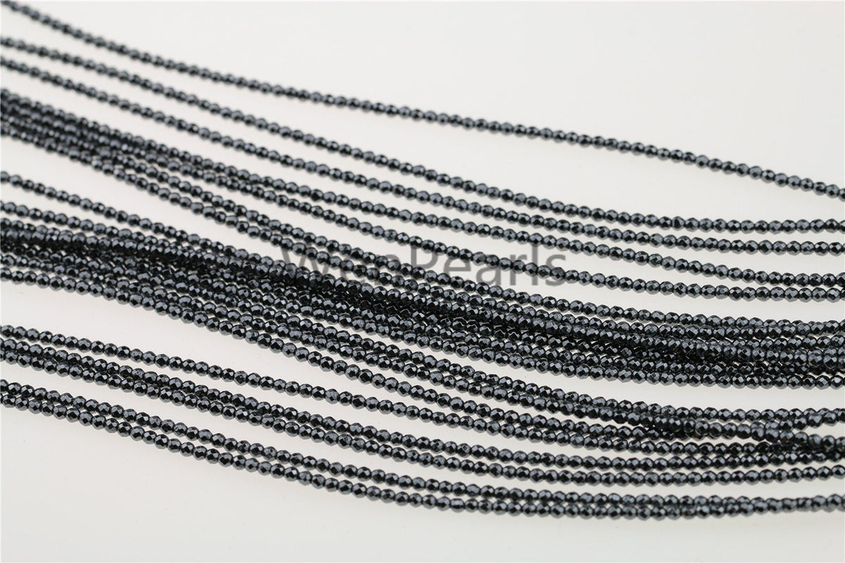 Hematite,2mm Faceted Round,AAA,200pcs,15.5 inches,G50-R2-001