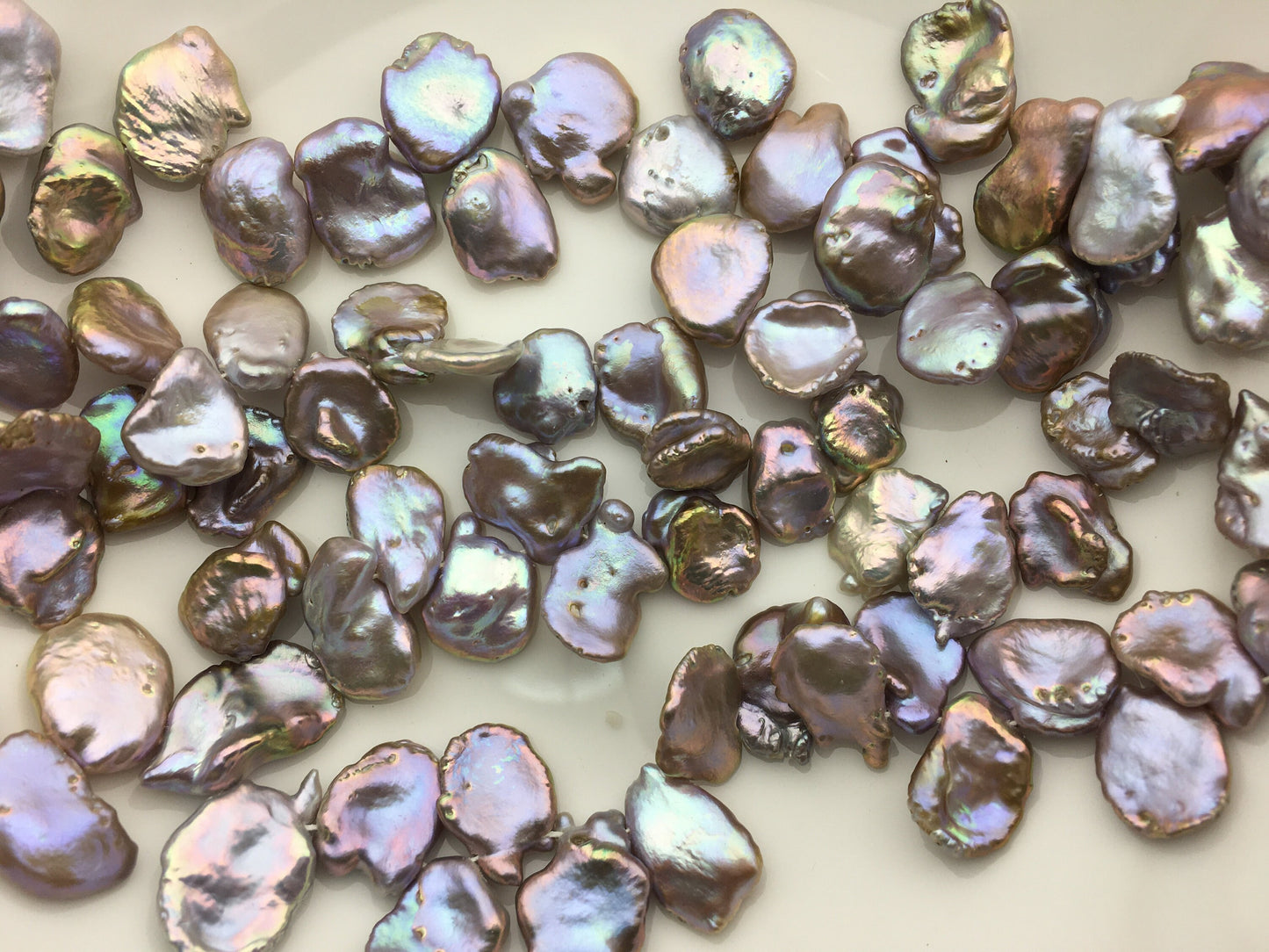 16'' AA+ 12-15mm Big Purple Keshi freshwater Loose Pearls,ZS-129-32