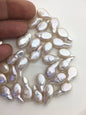 19pcs AAA 8-11mm White ellipse Freshwater Pearl,no hole,ZS-T67