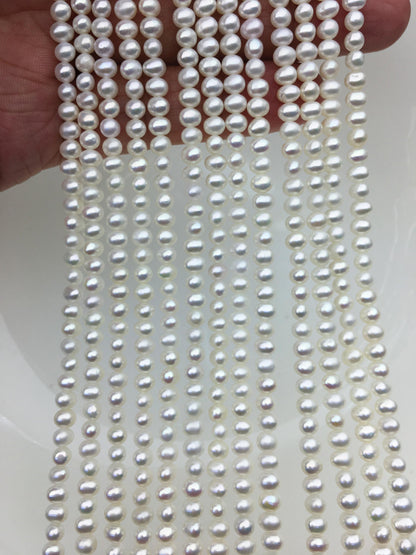 AAA 4-4.5mm white potato pearls,seed freshwater pearl,small size pearl,for pearl necklace,for pearl earrings,CR4-3A-1