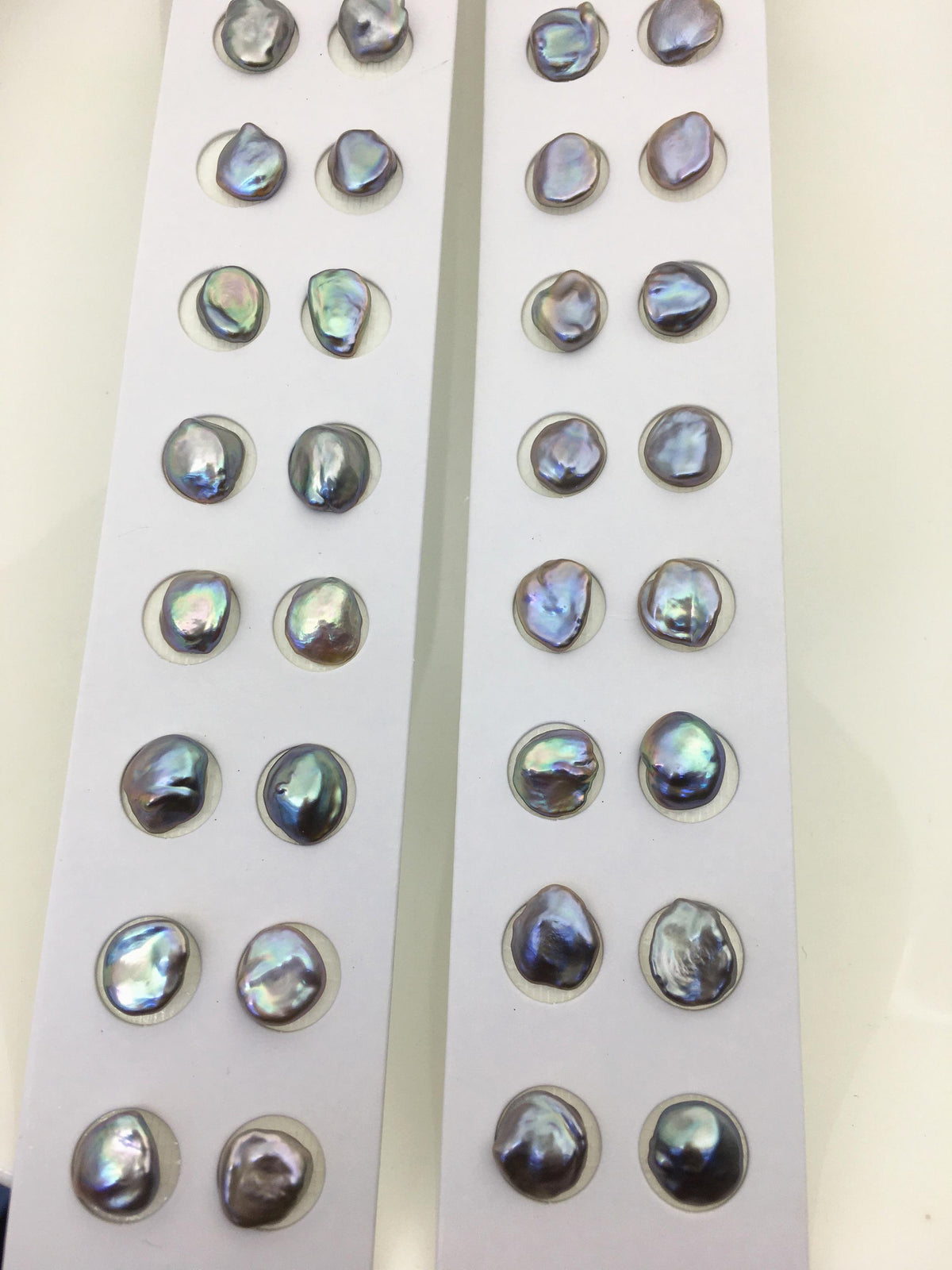 10 pairs AAA 8-9mm gray keshi pearls Pair,for make stud earrings,baroque pearl,loose pearl beads,no hole,ZS-127-62-45