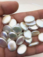 1pc AAA 15x20mm Big White ellipse Freshwater Pearl,no hole,ZS-119-13