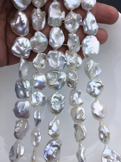 AA+ 14-17mm white keshi Freshwater Pearl,DIY Loose Freshwater Pearl,wholesale price,china wholesale pearl,ZS-200-88
